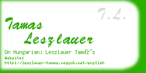 tamas leszlauer business card